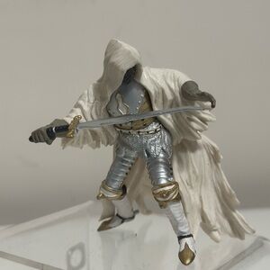 Papo Medieval Ghost Rider Faceless White Knight action figure